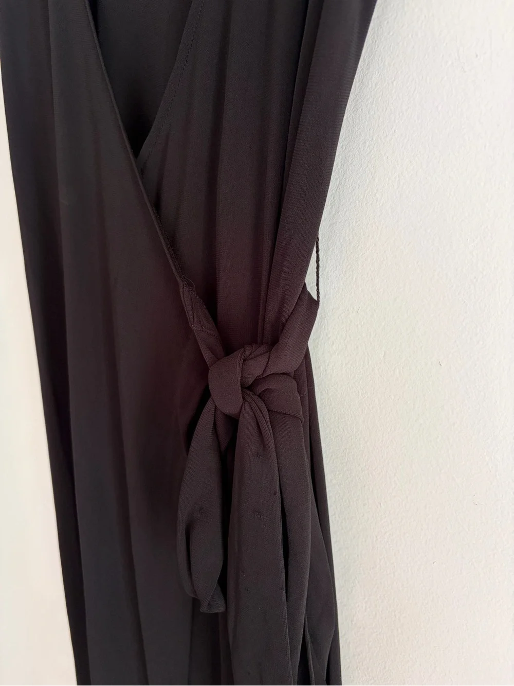 Banana Republic Black Short Sleeve Knit Wrap Dress Size S